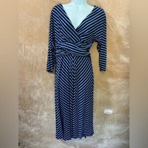 Ralph Lauren Navy and Black Long Sleeve Dress